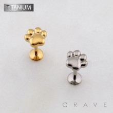 3D PET DOG CAT PAW THREADLESS PUSH IN ASTM F136 IMPLANT GRADE TITANIUM LABRET SET